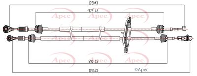 Cable Pull, manual transmission APEC CAB7030