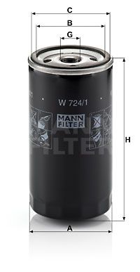 Масляный фильтр MANN-FILTER W 724/1 для FORD ORION