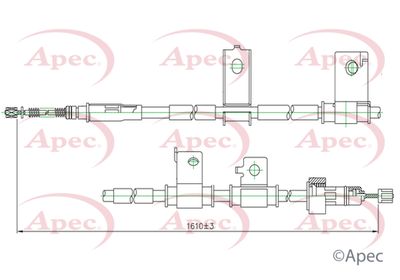 Cable Pull, parking brake APEC CAB1229