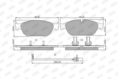 BREMSBELAGSATZ SCHEIBENBREMSE JURID 573381J 1