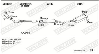 ABGASANLAGE WALKER OPH09246A