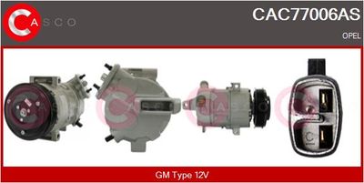 CASCO CAC77006AS Компрессор кондиционера для OPEL CORSA E (X15) 1.6 Turbo (08, 68)