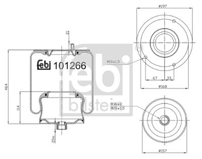 Bellow, air suspension FEBI BILSTEIN 101266