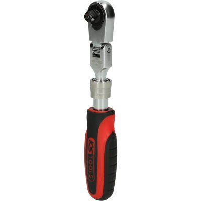 Ks Tools - Teleskopická kĺbová račňa s prepínačom, 1/4" 72zubov