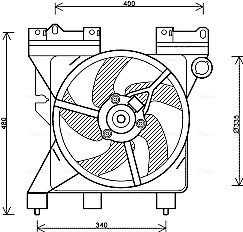 VENTILATOR RADIATOR AVA QUALITY COOLING CN7547