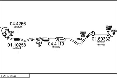 SISTEM DE ESAPAMENT MTS FIAT37849A022544
