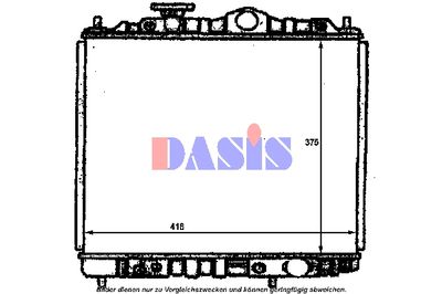 AKS DASIS 141350N Радиатор охлаждения двигателя  для PROTON (Протон)
