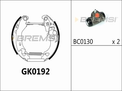 Комплект тормозных колодок BREMSI GK0192 для LANCIA DELTA