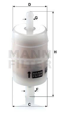 Воздушный фильтр, компрессор - подсос воздуха MANN-FILTER WK 32/6 для MAYBACH 57