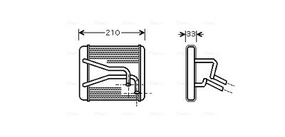 SCHIMBATOR CALDURA INCALZIRE HABITACLU AVA QUALITY COOLING KA6049