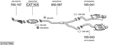ABGASANLAGE BOSAL SYS27580