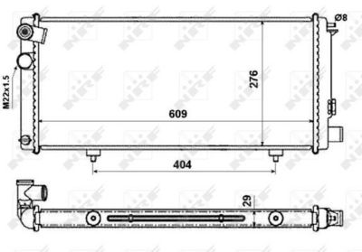 Radiator, engine cooling 54628