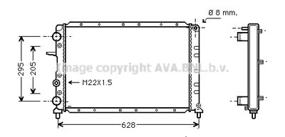 Радиатор, охлаждение двигателя AVA QUALITY COOLING FT2236 для FIAT FIORINO