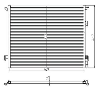 PowerMax 7110278 Радиатор кондиционера  для HYUNDAI  (Хендай Гранд санта фе)