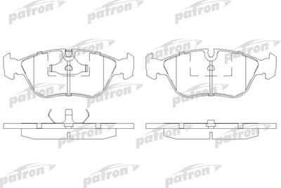 Комплект тормозных колодок, дисковый тормоз PATRON PBP1285 для VOLVO XC70