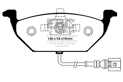 Комплект тормозных колодок, дисковый тормоз EBC Brakes DP21329 для SKODA KAMIQ