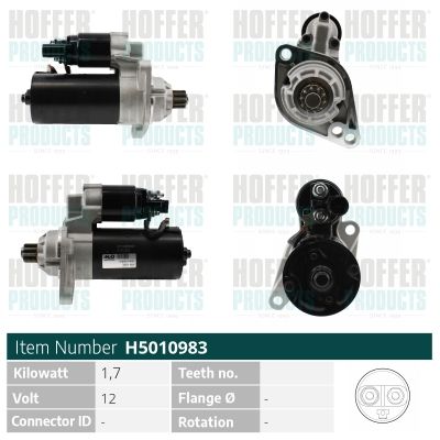 STARTER HOFFER H5010983