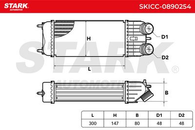 интеркулер (охладител за въздуха на турбината) STARK SKICC-0890254