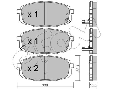 Brake Pad Set, disc brake 822-513-0