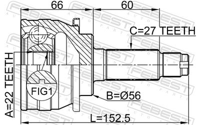 Joint Kit, drive shaft 0810-007