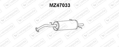 Глушитель выхлопных газов конечный VENEPORTE MZ47033 для MAZDA MX-3