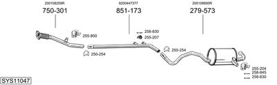 Układ wydechowy BOSAL SYS11047