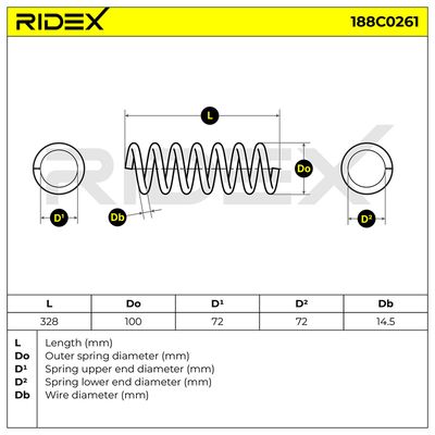 пружина за ходовата част RIDEX 188C0261
