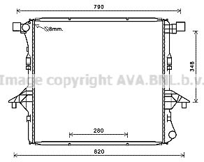 Радиатор, охлаждение двигателя AVA QUALITY COOLING VNA2363 для VW AMAROK