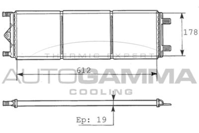 Радиатор, охлаждение двигателя AUTOGAMMA 100223 для CITROËN XM