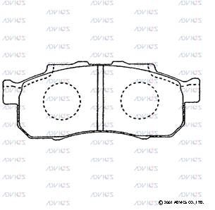 Комплект тормозных колодок, дисковый тормоз ADVICS SN422 для HONDA ACTY