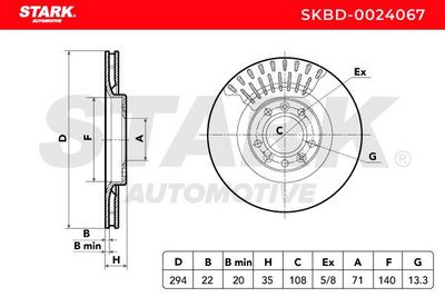 спирачен диск STARK SKBD-0024067