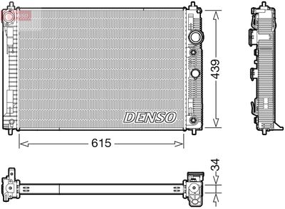 Радиатор, охлаждение двигателя DENSO DRM46045 для INFINITI Q50