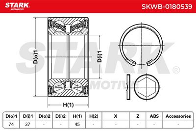 комплект колесен лагер STARK SKWB-0180539