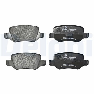 Remblokken set Achter , past: MERCEDES A (W168), A (W169), B SPORTS TOURER (W245), VANEO (414) 1.4-Electric 07.97-06.12