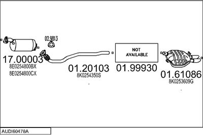 SISTEM DE ESAPAMENT MTS AUDI60478A033418