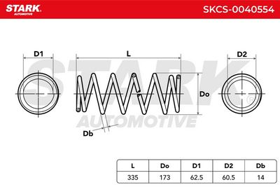 пружина за ходовата част STARK SKCS-0040554