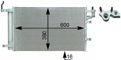 CONDENSATOR CLIMATIZARE MAHLE AC430000P 1