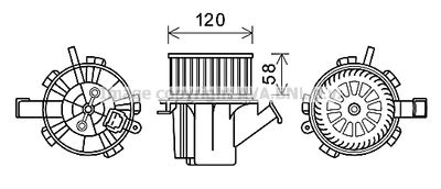 Вентилятор салона AVA QUALITY COOLING MC8018 для SMART FORTWO