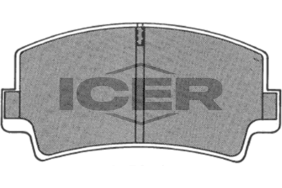 комплект спирачно феродо, дискови спирачки ICER 180208