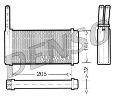 DENSO DRR10010 Радиатор печки  для FORD TRANSIT (Форд Трансит)