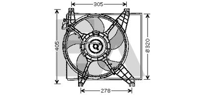 Вентилятор, охлаждение двигателя EACLIMA 33V28004 для HYUNDAI ATOS