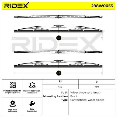 перо на чистачка RIDEX 298W0053