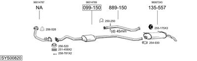 ABGASANLAGE BOSAL SYS00820