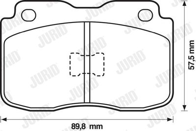 Комплект тормозных колодок, дисковый тормоз JURID 571305J для FIAT 127