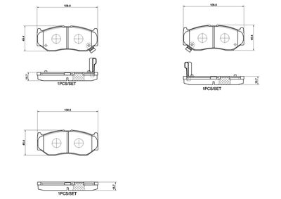 BREMSBELAGSATZ SCHEIBENBREMSE