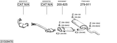 ABGASANLAGE BOSAL SYS09476