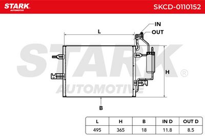 кондензатор, климатизация STARK SKCD-0110152