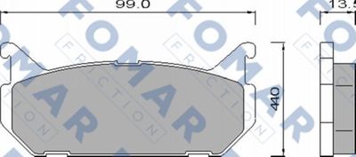 Комплект тормозных колодок, дисковый тормоз FOMAR Friction FO 455181 для MAZDA XEDOS