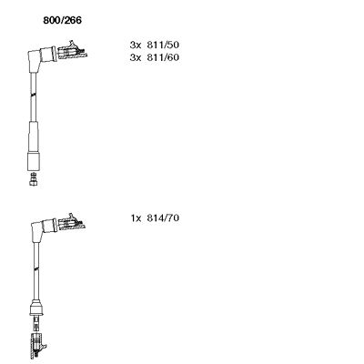 Комплект проводов зажигания BREMI 800/266 для FORD TAUNUS