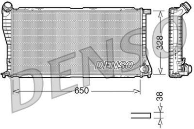 Радиатор, охлаждение двигателя DENSO DRM05002 для BMW 5
